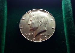 USA, ezüst 1/2 dollár 1967, 11,5 g.