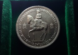 Nagy Britannia hatalmas 5 shilling 1953, 28,3 g.