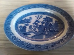 Régi Angol Old Willow porcelán tálaló tál