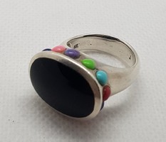 Színes ezüst gyűrű