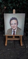Olaj vászon festmény Portré 1987 Lengyel művész alkotása