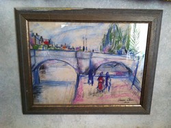 Diener marked: pastel, paper (paris) 48 x 38 cm, glazed frame