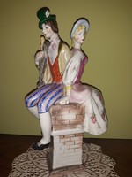 Kijevi porcelán pár, nagyméretű szobor