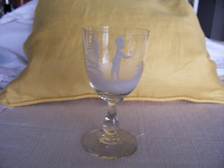 Mary Gregory talpas pohár, díszpohár a XX. század legelejéről