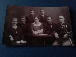 Katona és családja -  családi, katonai fotó