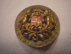 N18 larifari  felhasználónak  Monarchia színes K.u.K.szárnyas angyalokkal címer aranyozott bronzból 