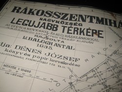 Rákosszentmihály nagyközség térképe 1935 ből   48x52  cm
