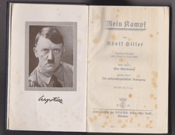 Mein Kampf - Eredeti 1940. Müncheni kiadás I - II. rész - Adolf Hitler aláírásával!!!