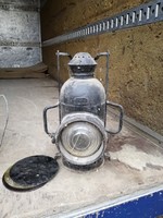 Antik mozdonylámpa, szemafor lámpa!