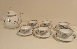 Porcelán sorszámozott teás készlet (13db-os)