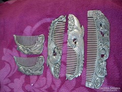 Tibeti miao silver fémötvözet szakrális fésűk