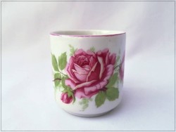 Nagy rózsa mintás ritkább Zsolnay kis porcelán bögre csésze