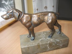 Vizsla kutya bronz kisplasztika