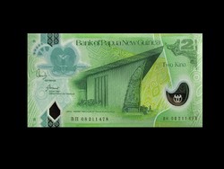2 KINA - PÁPUA ÚJ-GUINEA - UNC - 2007 !! - műamyag bankjegy!