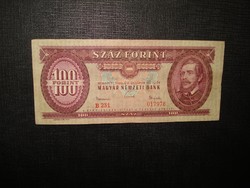 Ropogós 100 forint 1962 sorozatszám: a 3-as felső szára egyenes!