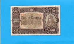 Ritka 5000 Korona 1923 