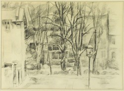 Magyar festő 1960 körül : Park