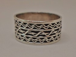 Szép széles,mintás  ezüst gyűrű