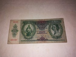 10 Pengős, szép régi bankjegy  1936-ból .