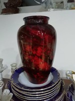 Zsolnay Antik piros eozin váza