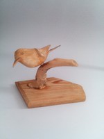 Retro,vintage,fából faragott madár figura