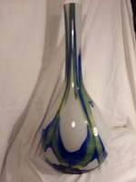 Óriási Carlo Moretti muránói színes nehéz vastag falú üveg váza padlóváza