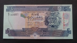 Salamon-szigetek 5 Dollar UNC 2006