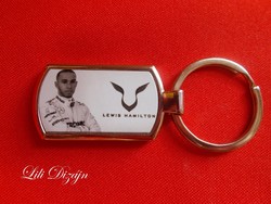 Lewis Hamilton Forma-1 fém kulcstartó