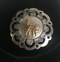 Kitűző,medál-Peruból,925-ös ezüst,18 kar .rátéttel/Lámával/