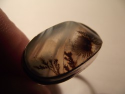 Mohaachát tájkép achát  ezüst gyűrű, ásvány