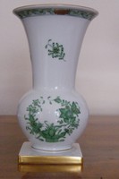 Herendi Indiai kosár mintás váza! 17,5 cm újszerű