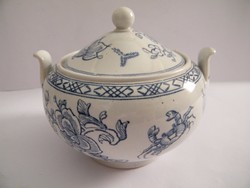 Wedgwood Blundell kínai motívumos angol porcelán cukortartó, bonbonier