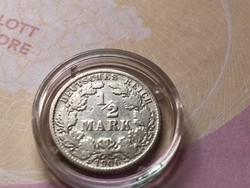 1906"J" ezüst 1/2 márka 2,777 gramm 0,900 ,