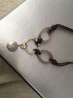 Ezüst nyaklánc, nyakék gyöngygyel (Silpada) (90)