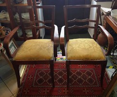2 db kényelmes hajlított karfás antik szék, karosszék