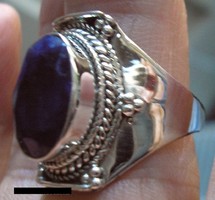 925 ezüst gyűrű 18,4/57,8 mm indiai zafír