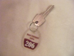 RELIKVIA  Ezüstpart Hotel SIÓFOK 206-os Szallodai , Hotel kulcstartó 