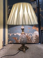 Asztali lámpa porcelán/bronz