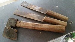 Famunkához szerszám,antik szekerce és gallyazó kés eladó!