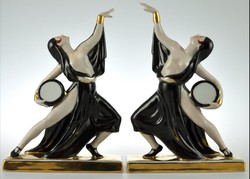 Francia art deco porcelán táncospár 1920