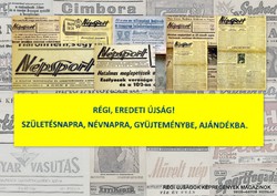 1960 február 11  /  Népsport  /  SZÜLETÉSNAPRA RÉGI EREDETI ÚJSÁG Szs.:  4864