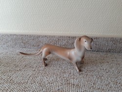 Drasche porcelán art deco tacskó kutya, nagyon szép állapotban