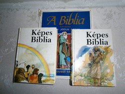 Képes Biblia 1-2 Ószövetség Újszövetség ritka 1989-es kiadás + 1 ajándék: A biblia felfedezése 2.