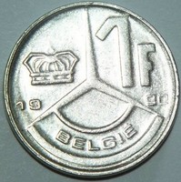 1 Frank - Belgium (Belgie) - 1990.