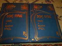 Eötvös Károly Utazás a Balaton körül I-II kötet 1900-as év elején kiadott  Ex Librissel  
