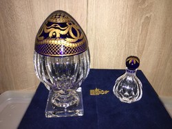 Faberge kristálytiszta"Karsavina" tojás és parfüm tartó . ( World Trade Center -ben vásárolt )