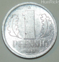 1 Pfennig - Kelet-Németország - 1981.