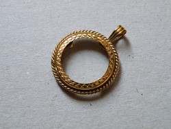 KK123 arany érme tartó medál tömör 9 karát arany függő 