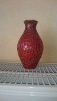 Zsolnay ökörmázas repesztett váza.  14 cm 