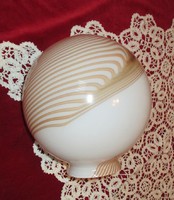 Karamell- fehér tej üveg dekorativ lámpabúra eladó